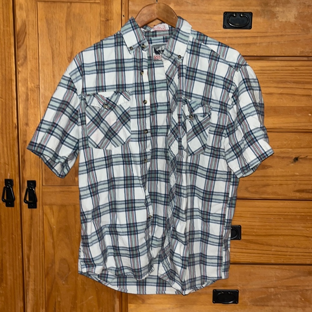 Mens Retro Red Lodge Button Down